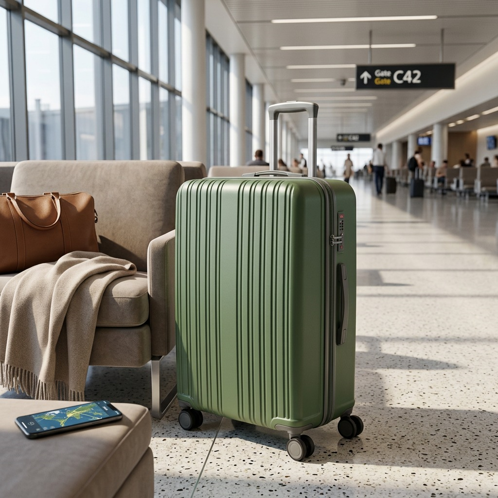 Mise en situation de Bugatti Birmingham – Grande valise rigide extensible 30 po, vert – photo 4