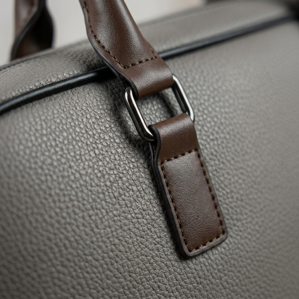 Bugatti Contrast EXB2161BU grey laptop briefcase in a clean, professional photo against a white background.