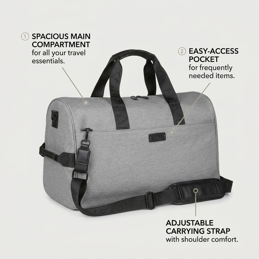 Vue de l'intérieur de Bugatti Reborn – Sac de voyage convertible 2-en-1 en polyester recyclé, gris – photo 7