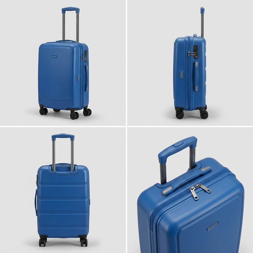 Gros plan sur un détail de Bugatti Birmingham – Valise cabine rigide, bleue – photo 5