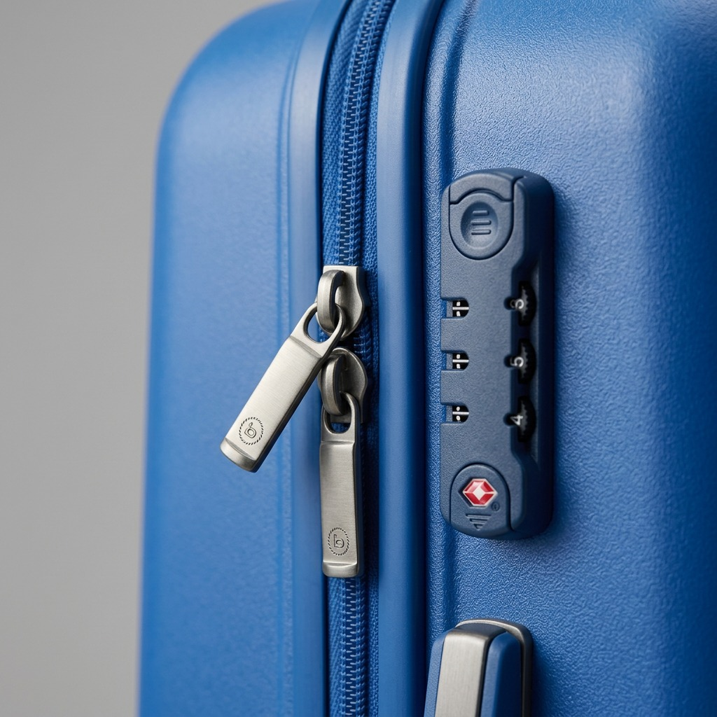 Gros plan sur un détail de Bugatti Birmingham – Valise cabine rigide, bleue – photo 3