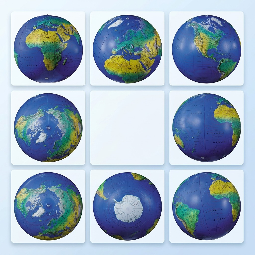 Replogle – Globe gonflable topo 16 po bleu EN #17601 — Vue complémentaire du produit, image 5