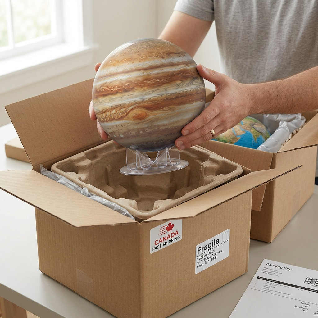 Replogle Astro JUPITER – Globe multicolore — Présentation du produit et de son emballage