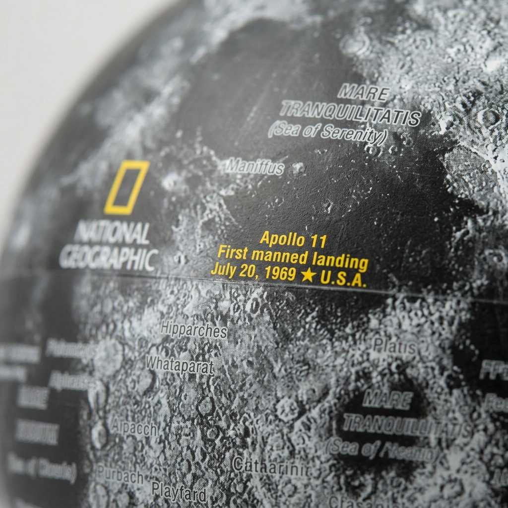 Replogle NG National Geographic – Globe 12 po EN — Gros plan de la cartographie et des détails