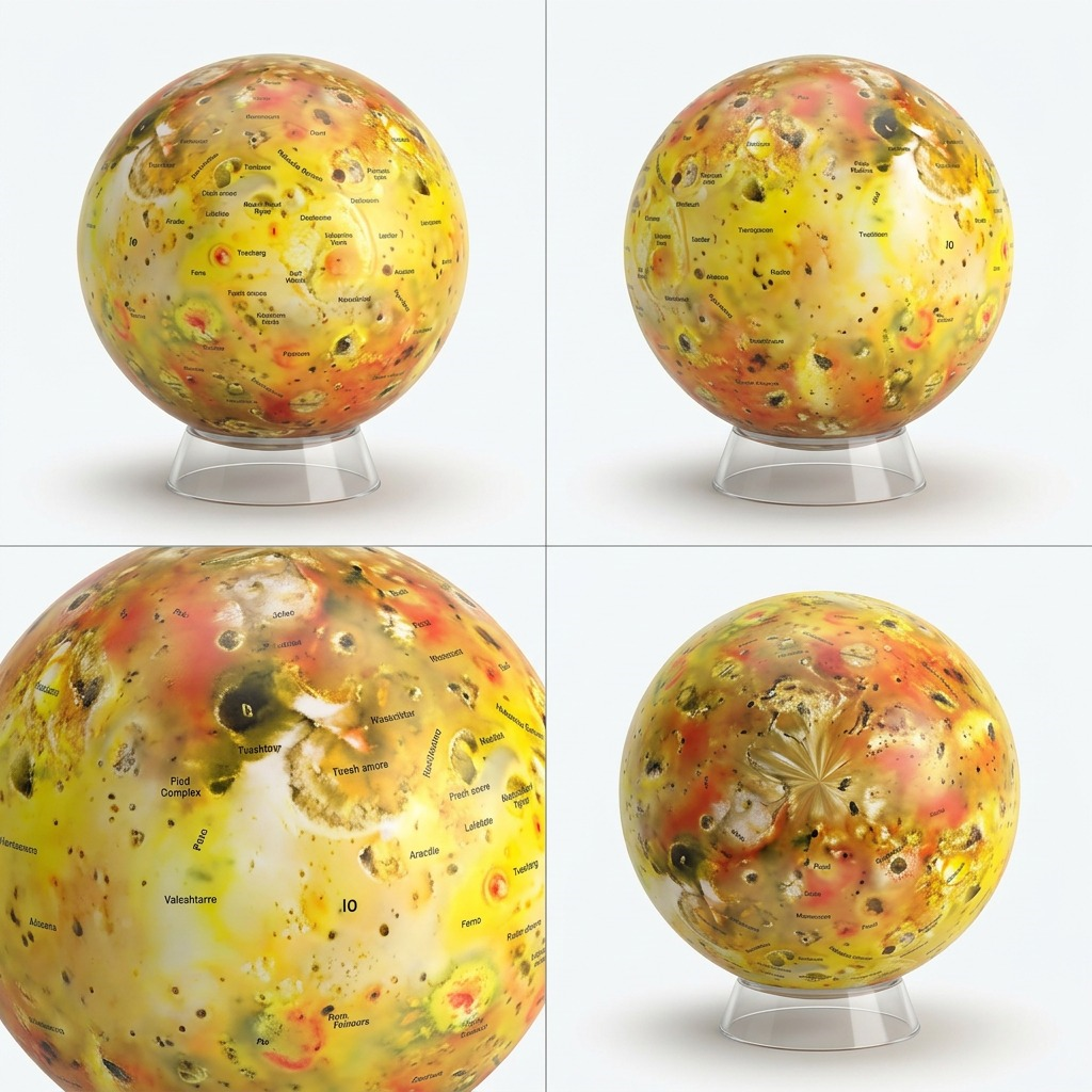 Replogle Astro IO – Globe multicolore — Montage présentant plusieurs vues du produit
