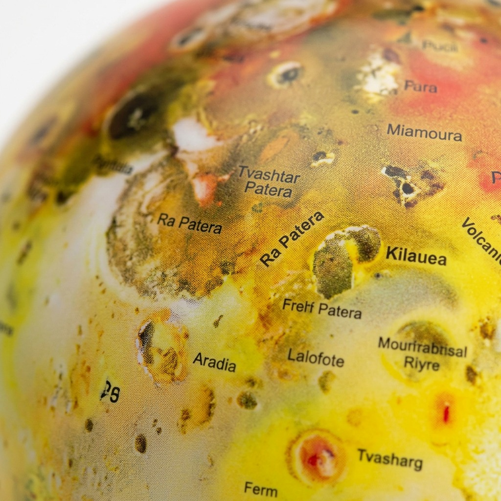 Replogle Astro IO – Globe multicolore — Gros plan de la cartographie et des détails