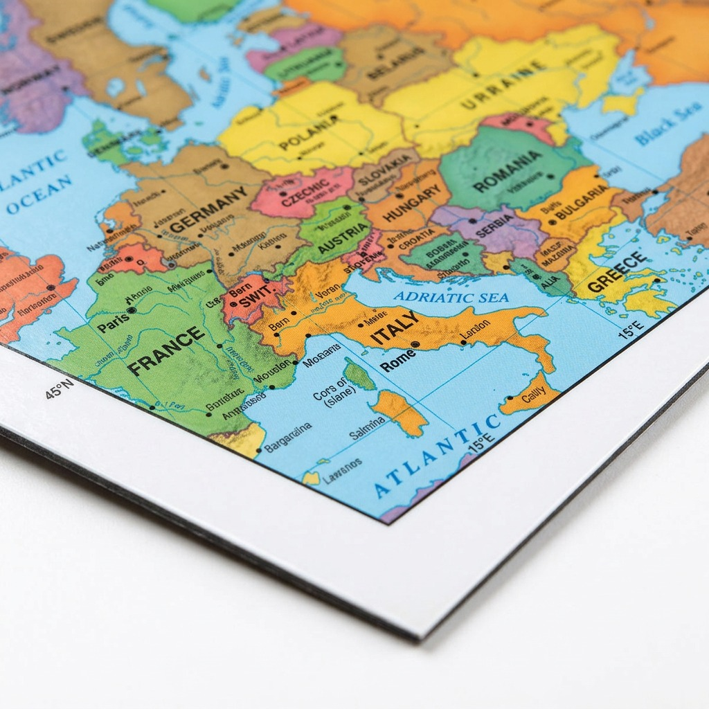 Replogle – Carte du monde laminée, bleu EN — Vue complémentaire du produit, image 3