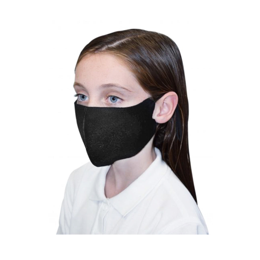 Globe – Masques réutilisables noirs pour enfants, lot de 10 – 7747
