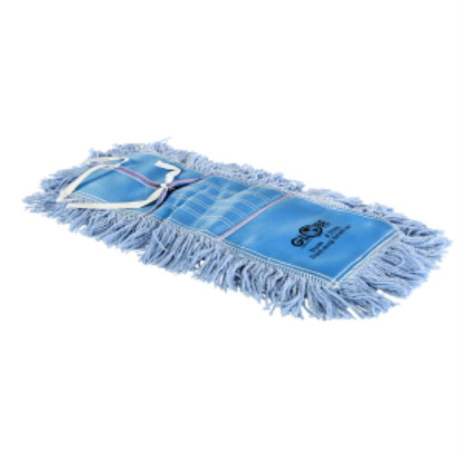 Globe Pro-Stat – Tête de vadrouille à poussière 18 × 5 po – bleue, à attaches – 3100
