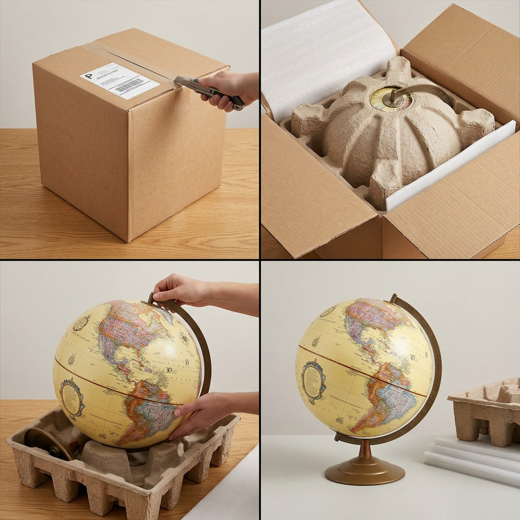 Replogle Globemaster – Globe de bureau 12 po antique FR — Présentation du produit et de son emballage