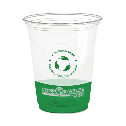Globe – Gobelets froids transparents en PLA 20 oz, paquet de 50 – 6128