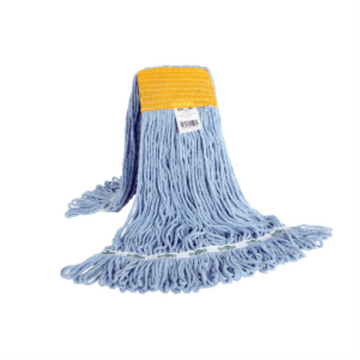 Globe Syn-Pro – Synthetic looped-end wet mop, wide band, blue, 24 oz