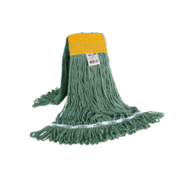 Globe – Syn-Pro – Vadrouille humide synthétique à extrémités bouclées, bande large, verte, 24 oz – 3052G