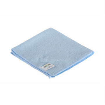 Globe – Chiffons microfibres bleus 16 × 16 po, paquet de 10 – 3130B