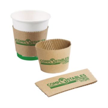 Globe – Manchons bruns pour gobelets à café de 12 à 20 oz, paquet de 50 – 6086