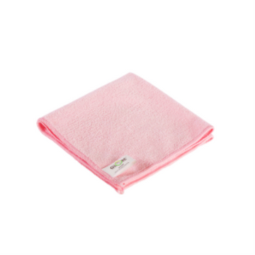 Globe – Chiffons microfibres roses 14 × 14 po, paquet de 10 – référence 3131P