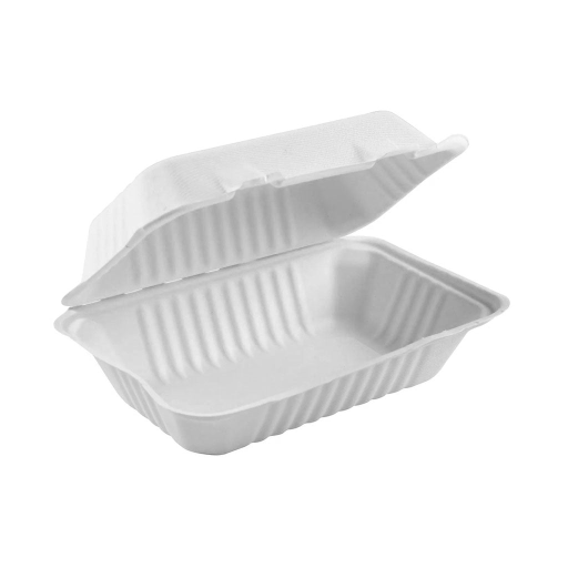 Globe – Contenants compostables à charnière 9 × 6 × 3,25 po, 50 – 6013