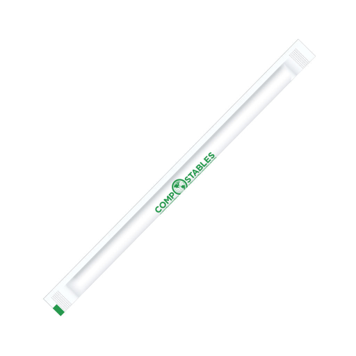 Globe – Pailles en papier emballées individuellement 7,75 po, lot de 250 – 6095