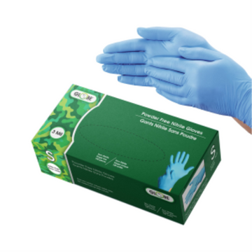 Globe – Gants en nitrile sans poudre bleu ciel, petits, 100 – 7850