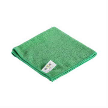 Globe – Chiffons microfibres verts 16 × 16 po, paquet de 10 – 3130G