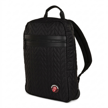 Vue complémentaire de The Rolling Stones Iconic – Sac à dos matelassé en nylon, noir
