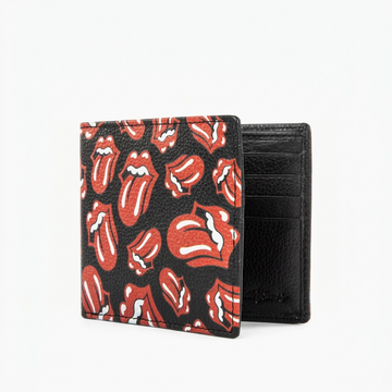 Vue complémentaire de The Rolling Stones The Watts – Portefeuille pour homme en cuir, motif lèvres