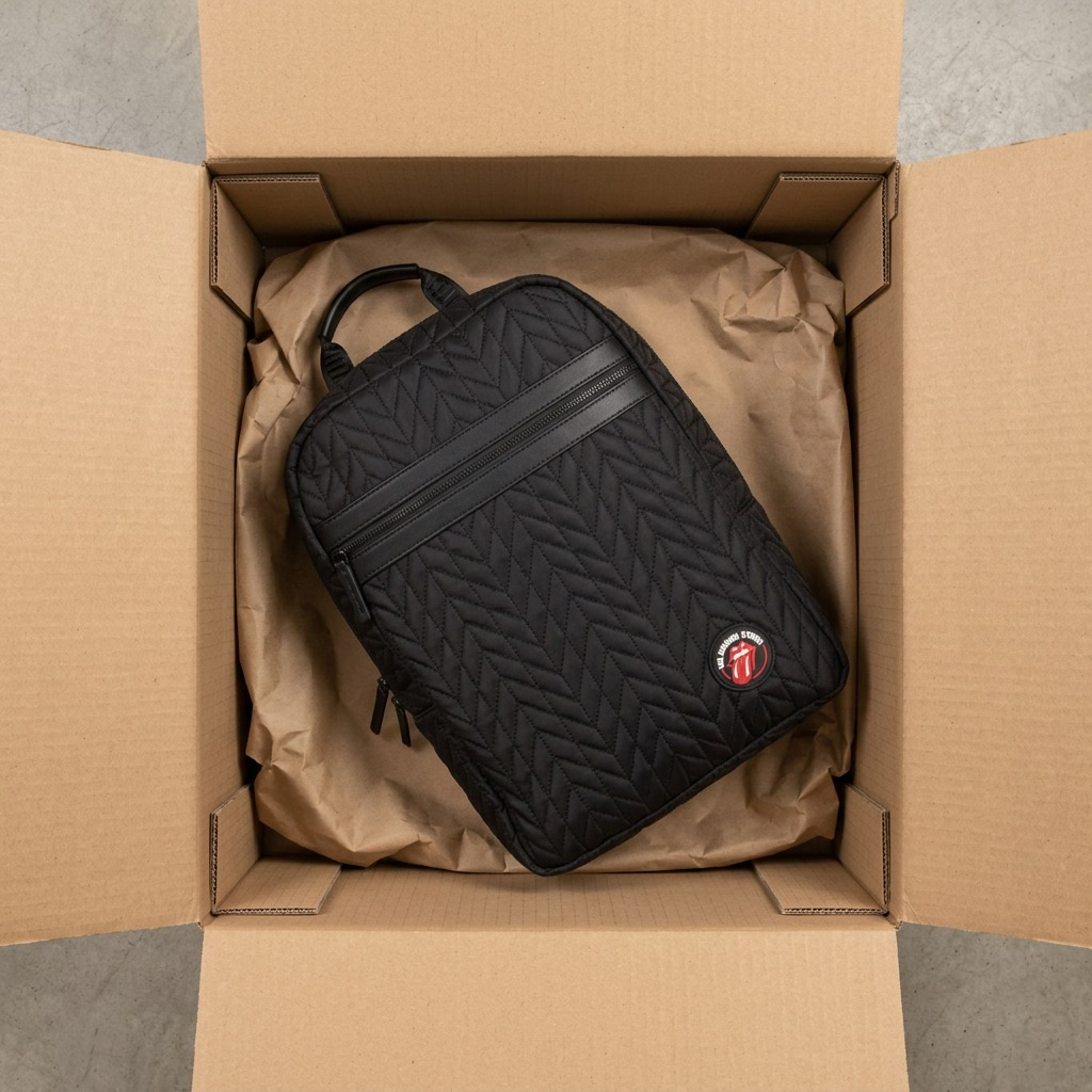 Emballage et présentation de The Rolling Stones Iconic – Sac à dos matelassé en nylon, noir – photo 6