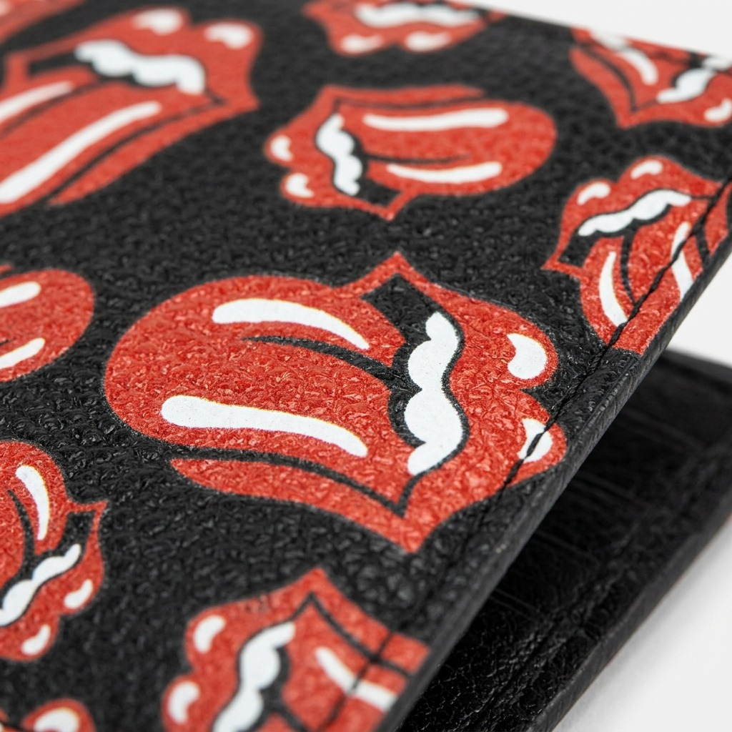 Vue complémentaire de The Rolling Stones The Watts – Portefeuille pour homme en cuir, motif lèvres – photo 3
