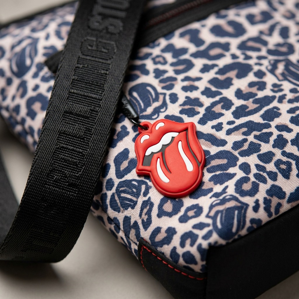 Gros plan sur un détail de The Rolling Stones Evolution – Sac bandoulière indéchirable, modèle ANM – photo 3