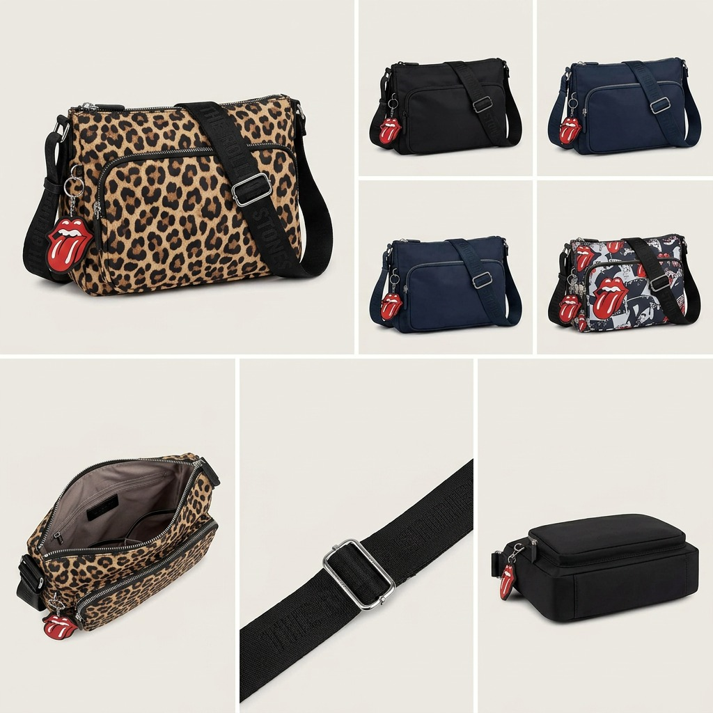 Vue complémentaire de The Rolling Stones Evolution – Sac bandoulière indéchirable, modèle ANM – photo 5