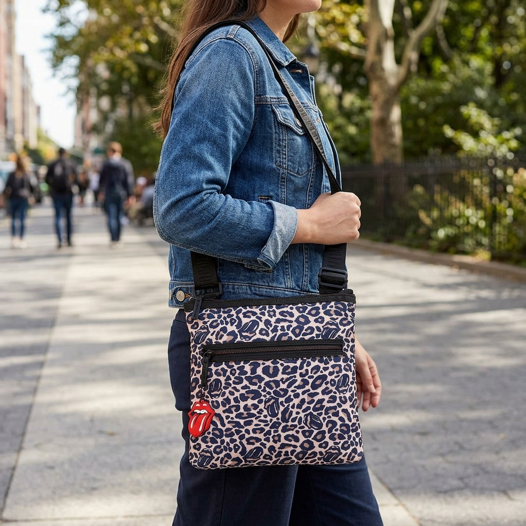 Vue de taille comparative de The Rolling Stones Evolution – Sac bandoulière indéchirable, modèle ANM – photo 4