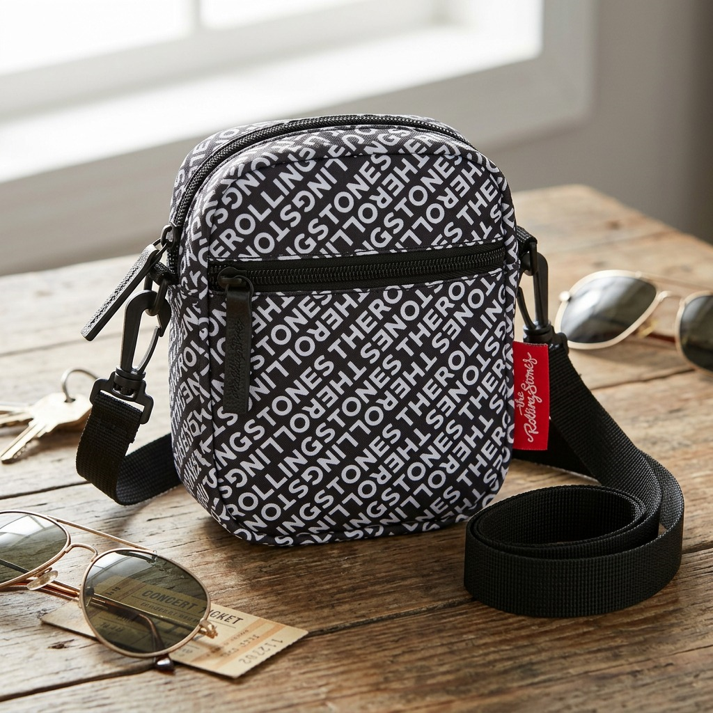 Mise en situation de The Rolling Stones The Core – Petit sac à bandoulière en polyester, brun – photo 5