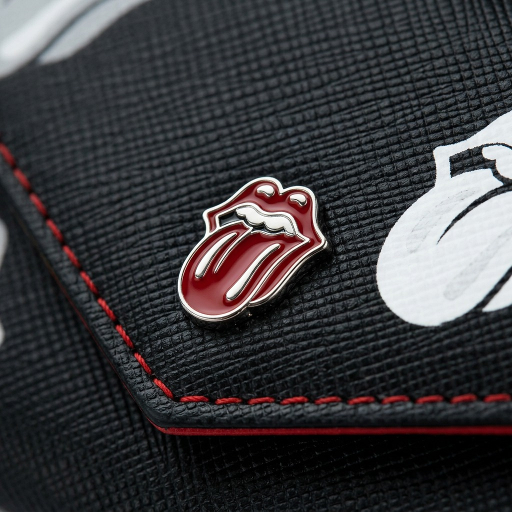 Gros plan sur un détail de The Rolling Stones The Cult – Portefeuille à trois volets, multicolore – photo 5
