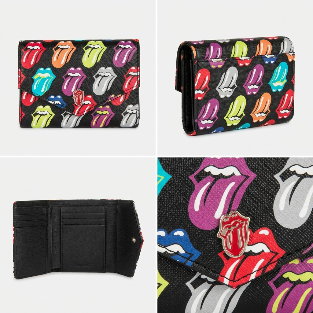 Vue complémentaire de The Rolling Stones The Cult – Portefeuille à trois volets, multicolore – photo 7