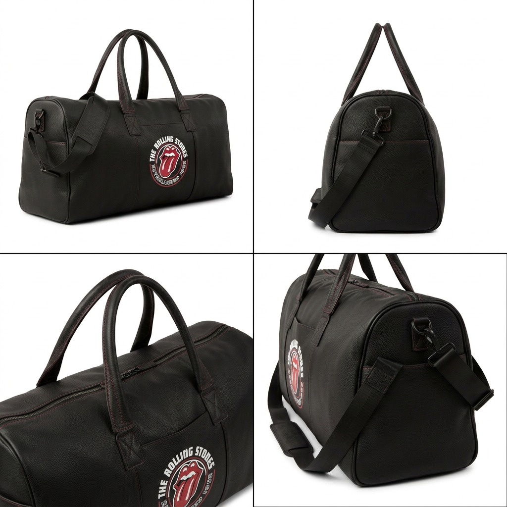 Vue complémentaire de The Rolling Stones The Watts – Sac de voyage en cuir, modèle VIN – photo 4