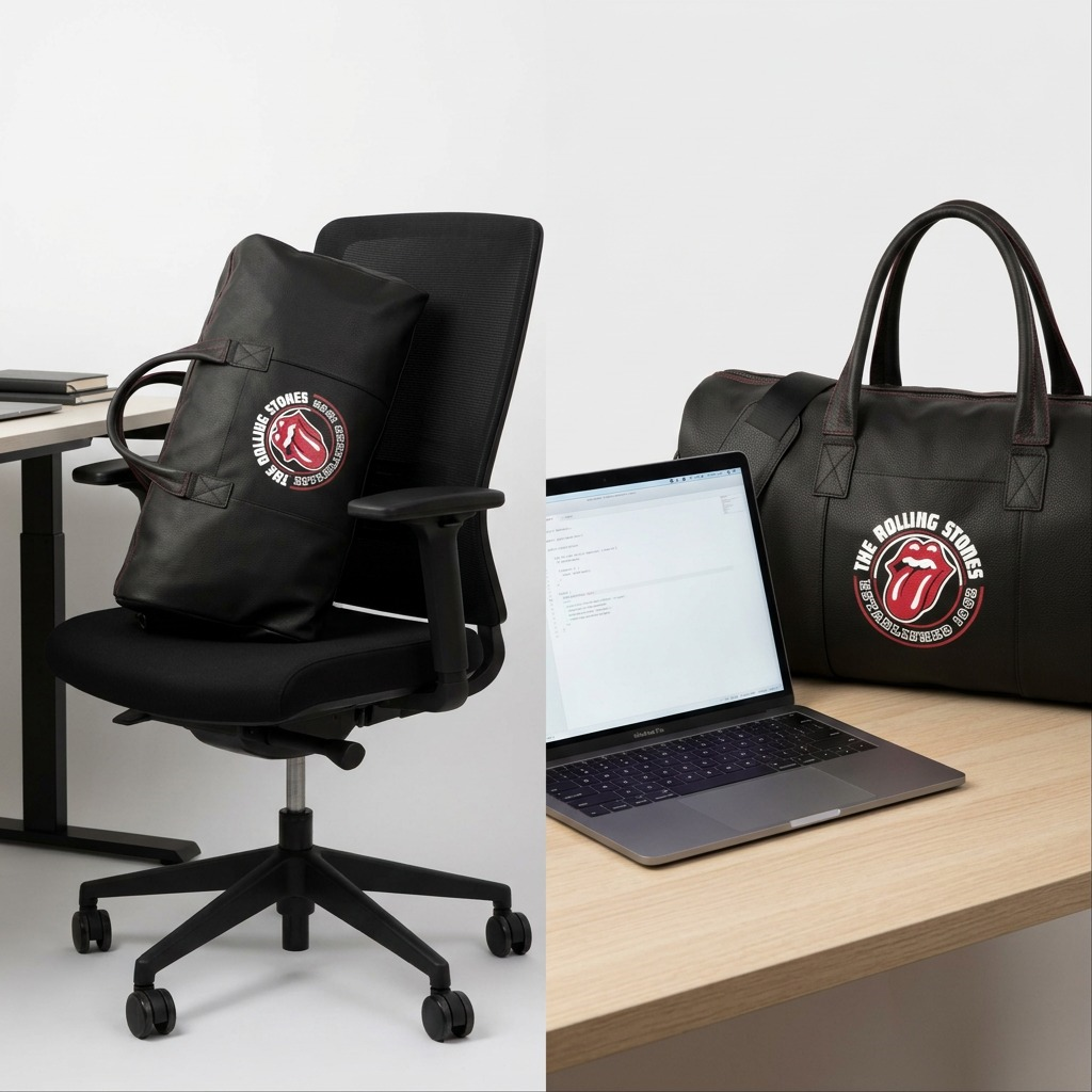 Vue de taille comparative de The Rolling Stones The Watts – Sac de voyage en cuir, modèle VIN – photo 8