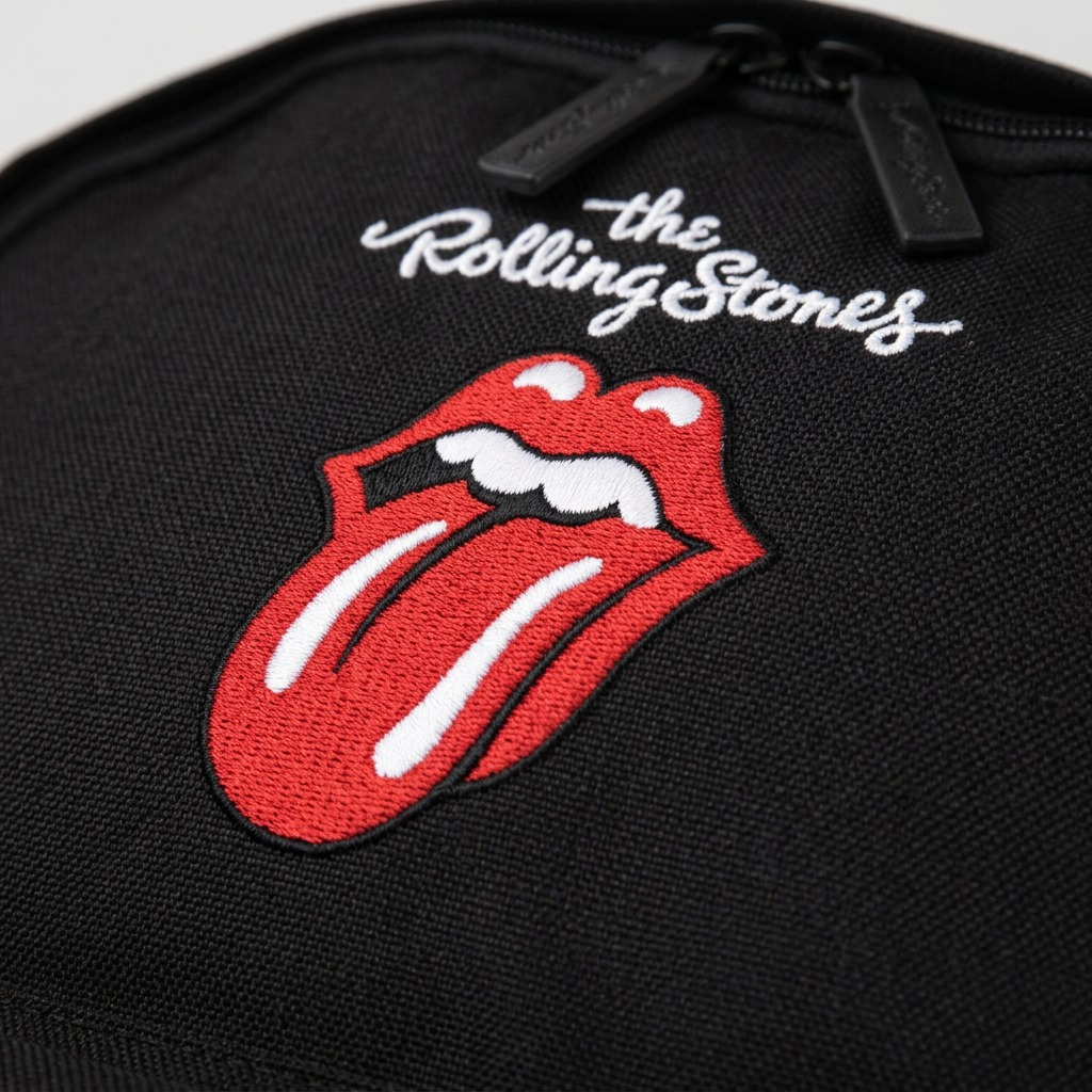 Gros plan sur un détail de The Rolling Stones The Core – Sac à dos en polyester, noir – photo 4