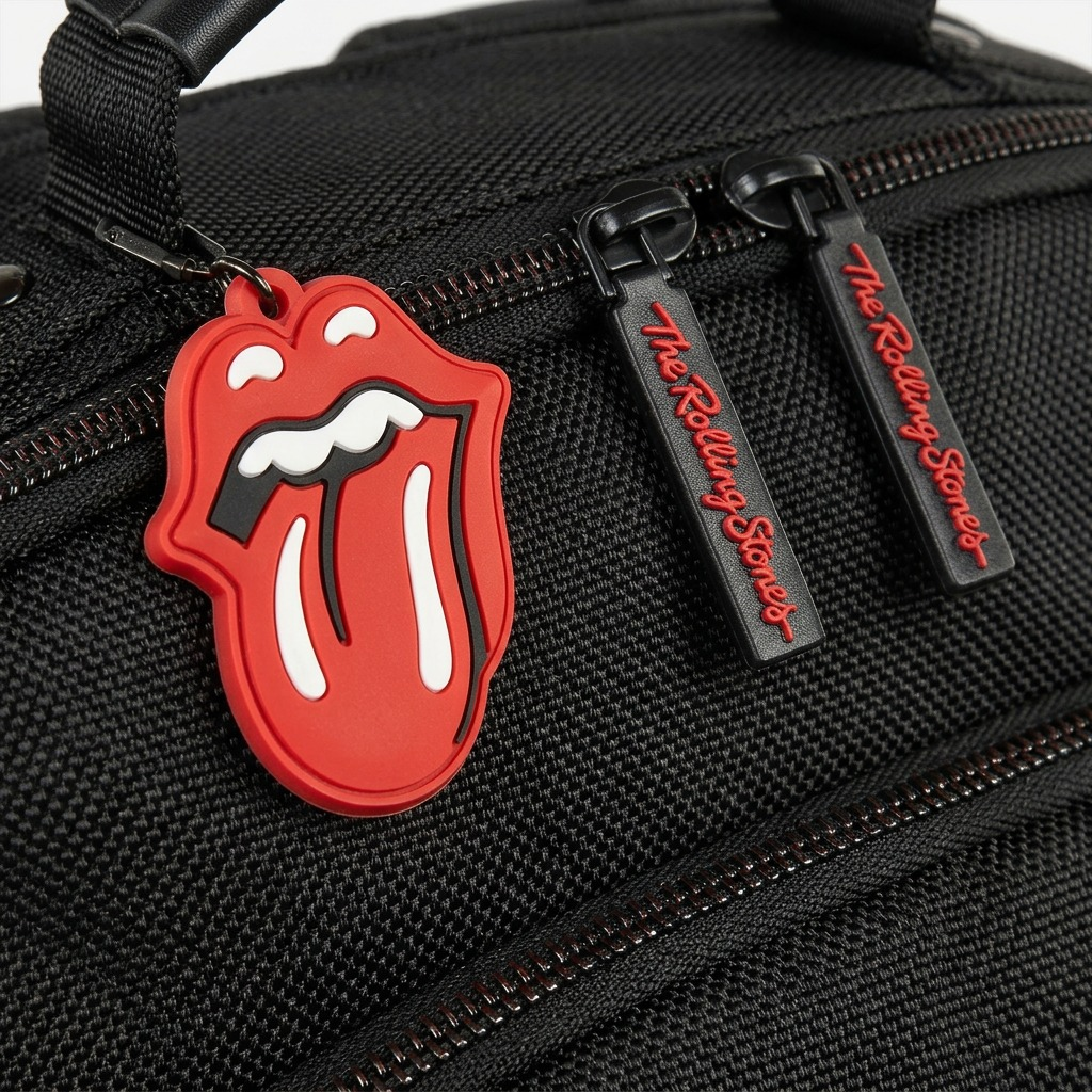 Vue complémentaire de The Rolling Stones Flashpoint – Sac à dos en polyester texturé, noir – photo 3