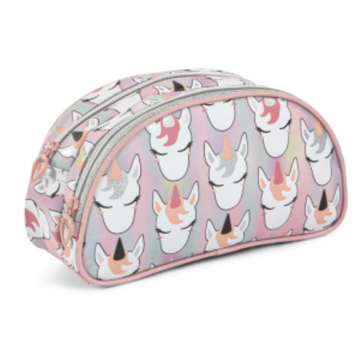 Étui à crayons scolaire rose Bondstreet Licorne, modèle PCA5302BS