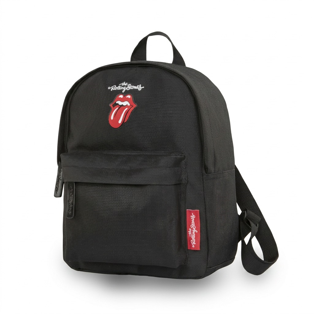 Vue complémentaire de The Rolling Stones The Core Mini – Mini sac à dos en polyester, noir