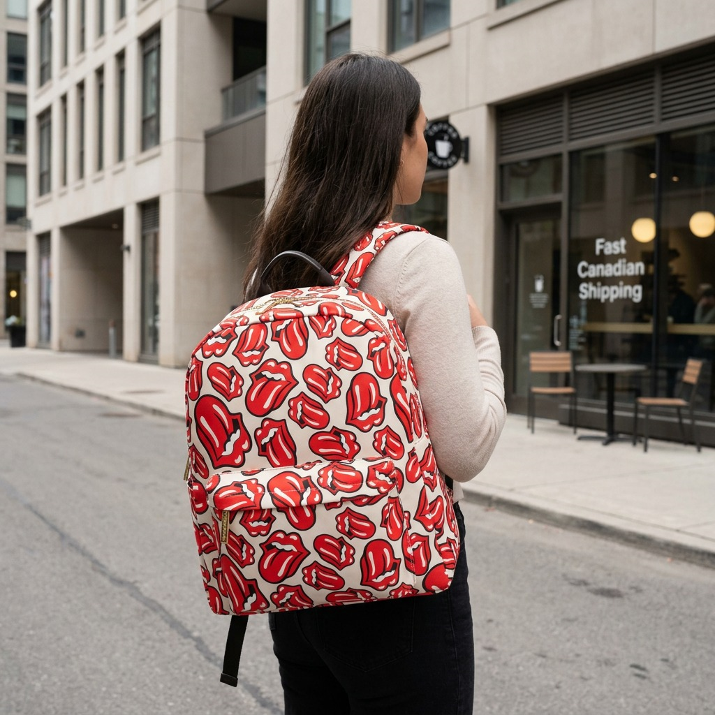 Vue complémentaire de The Rolling Stones The Cult – Sac à dos, imprimé lèvres – photo 4