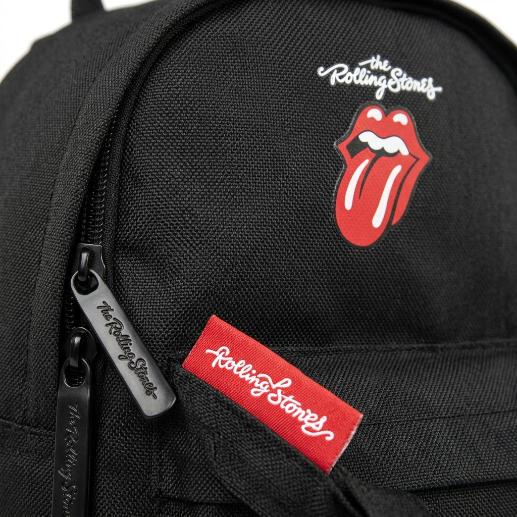 Gros plan sur un détail de The Rolling Stones The Core Mini – Mini sac à dos en polyester, noir – photo 7