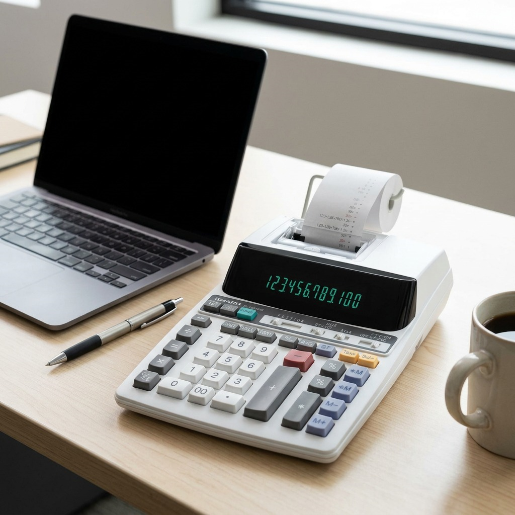 A high-resolution hero shot of the SHARP EL2201RII calculator on a pure white background.