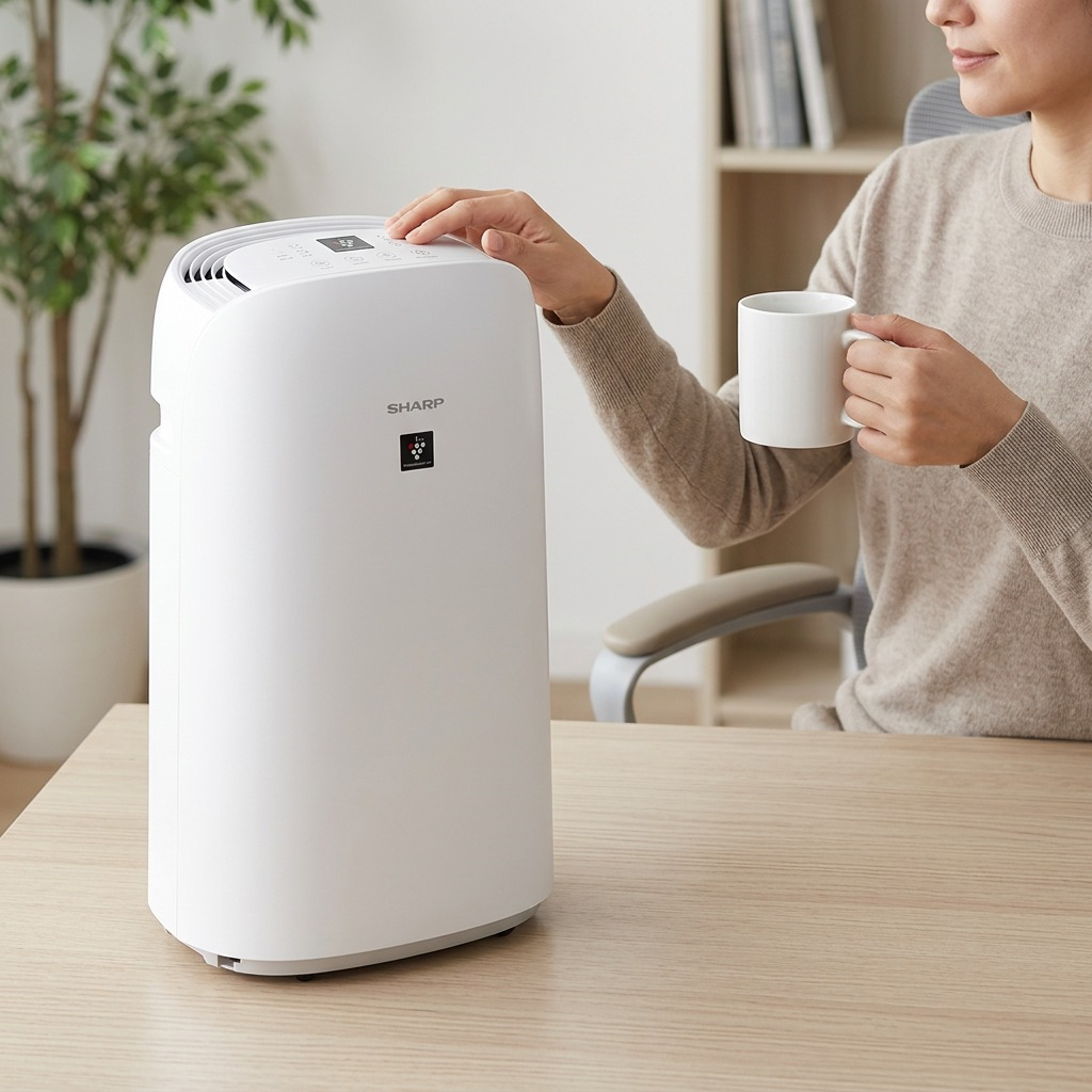 Comparaison de taille du produit : SHARP KCP110CW (purificateur d’air)