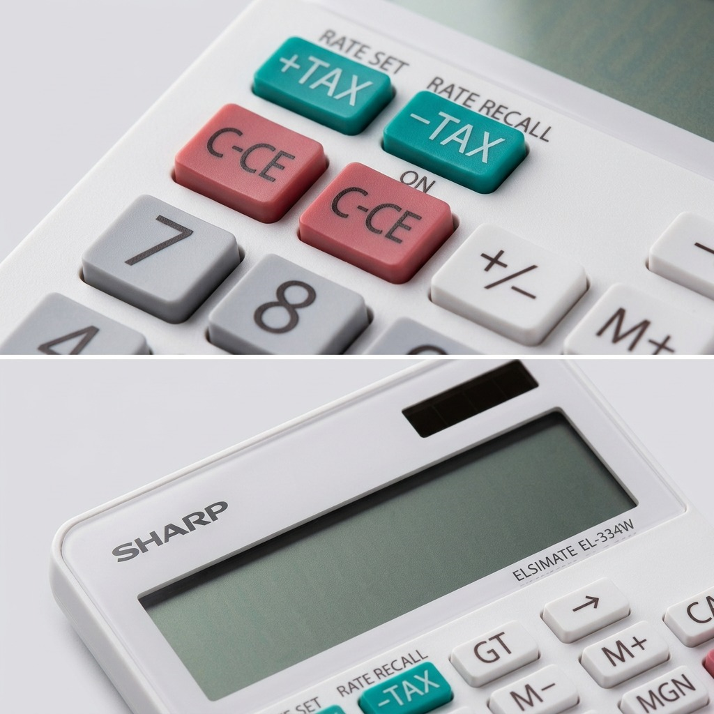 Visuel 3 du produit SHARP EL334W – Calculatrice de bureau 12 chiffres, coût-vente-marge