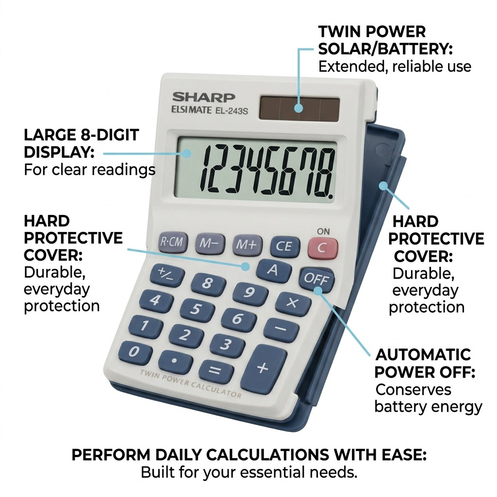Visuel du produit : SHARP EL243S (calculatrice)