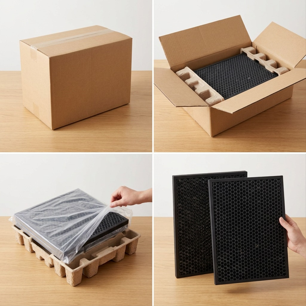 Filtre désodorisant SHARP FZK50DFU présenté dans son emballage