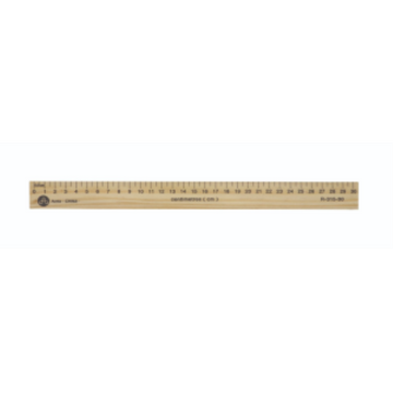 Wooden Ruler 30cm - Recessed Edge