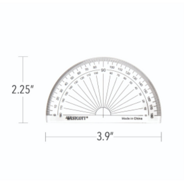 180? 4? Protractor ? Bulk / 
Rapporteur d?angle 180? de 4 po - en vrac