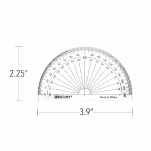 180? 4? Protractor ? Bulk / 
Rapporteur d?angle 180? de 4 po - en vrac